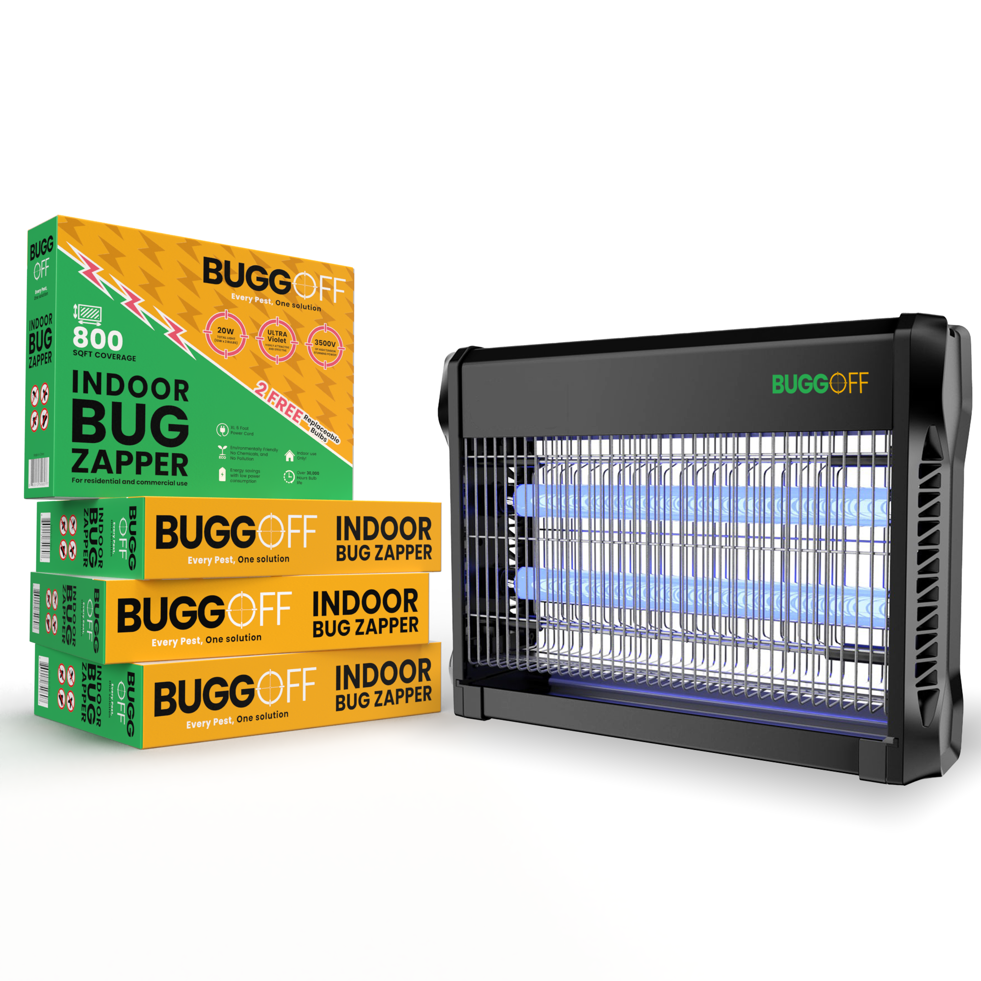 Matamosquitos eléctrico de 3500 V para interiores y uso doméstico o comercial