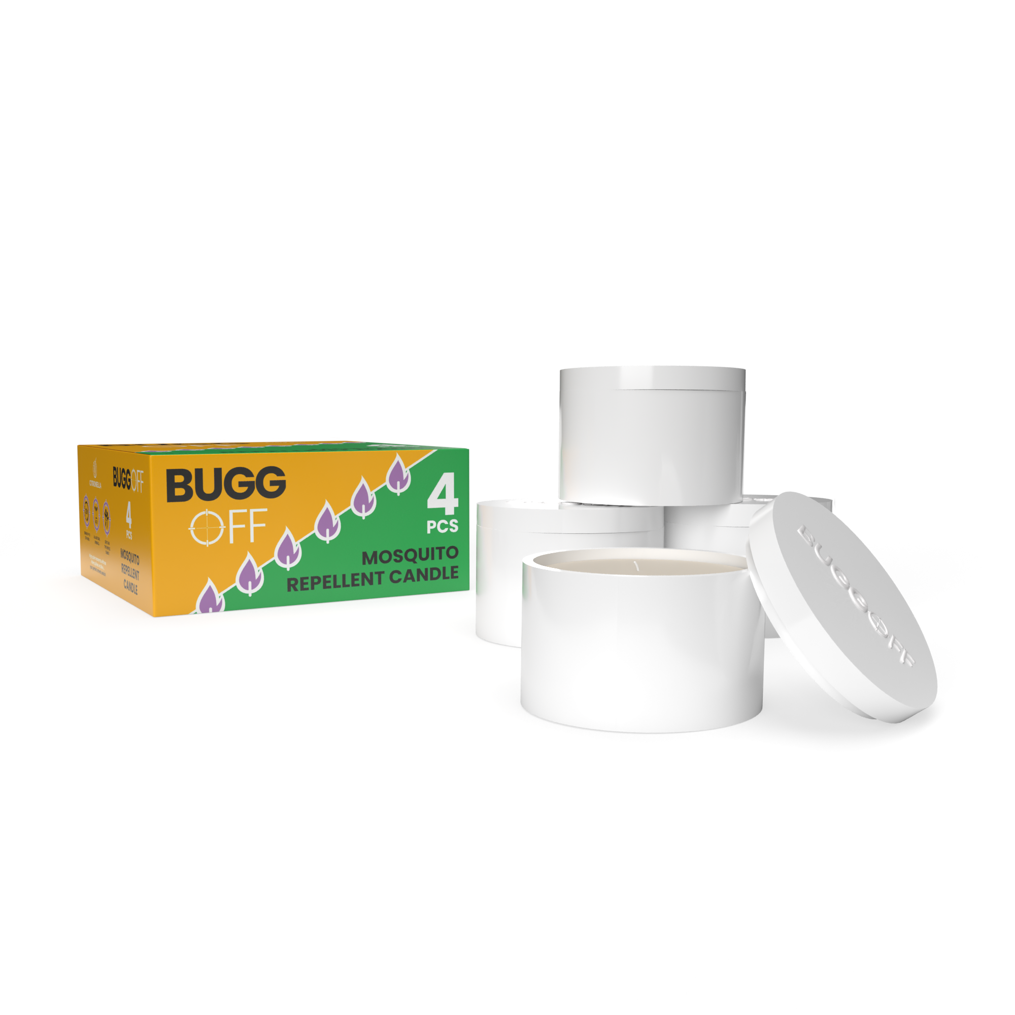 Vela y lata repelente de mosquitos natural y eficaz con citronela (8 oz) 