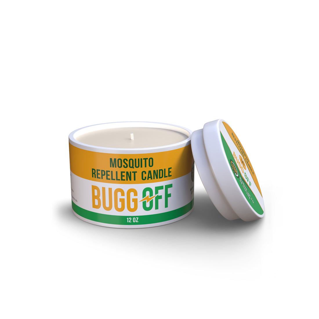 Vela y lata repelente de mosquitos natural y eficaz con citronela (8 oz) 