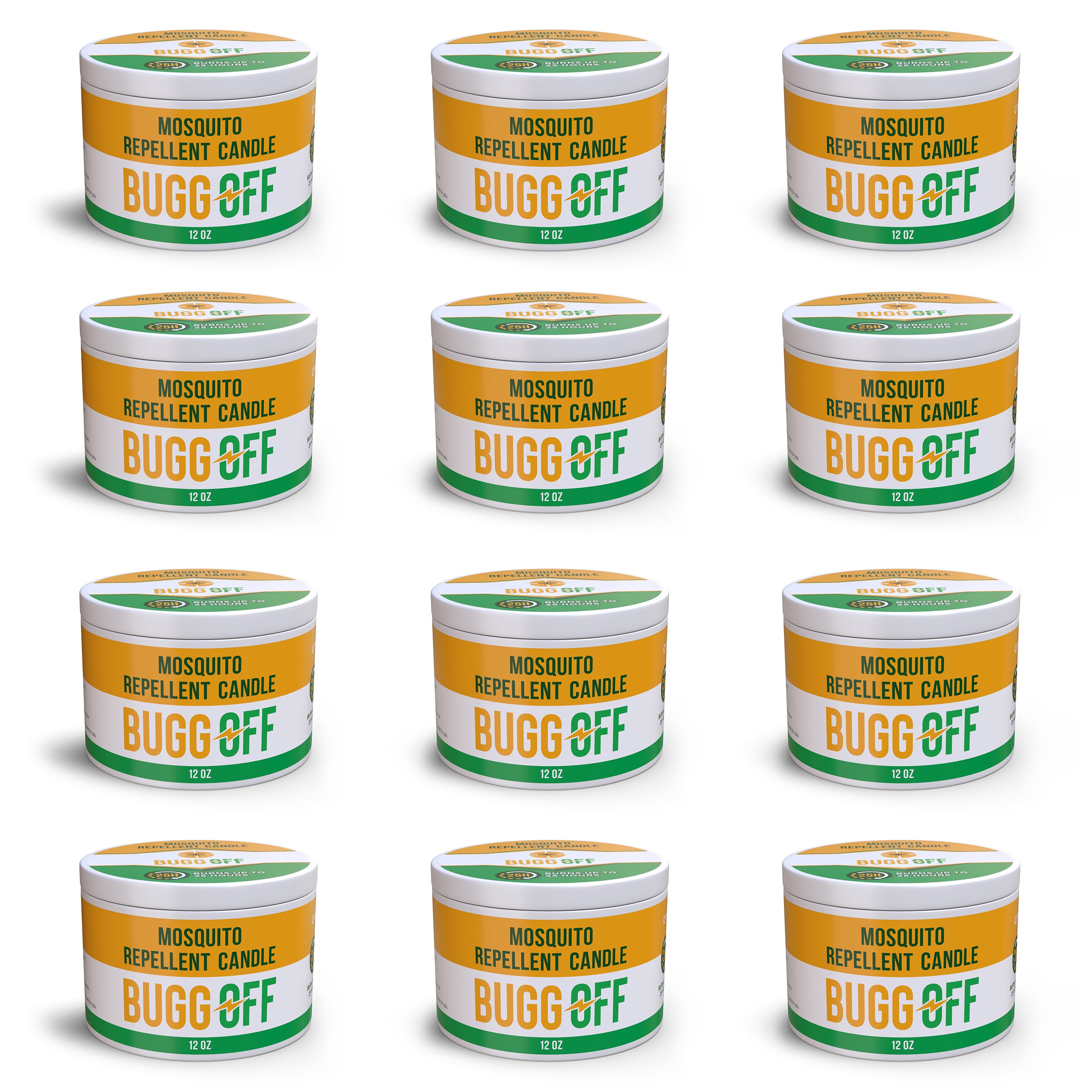 Vela y lata repelente de mosquitos natural y eficaz con citronela (8 oz) 