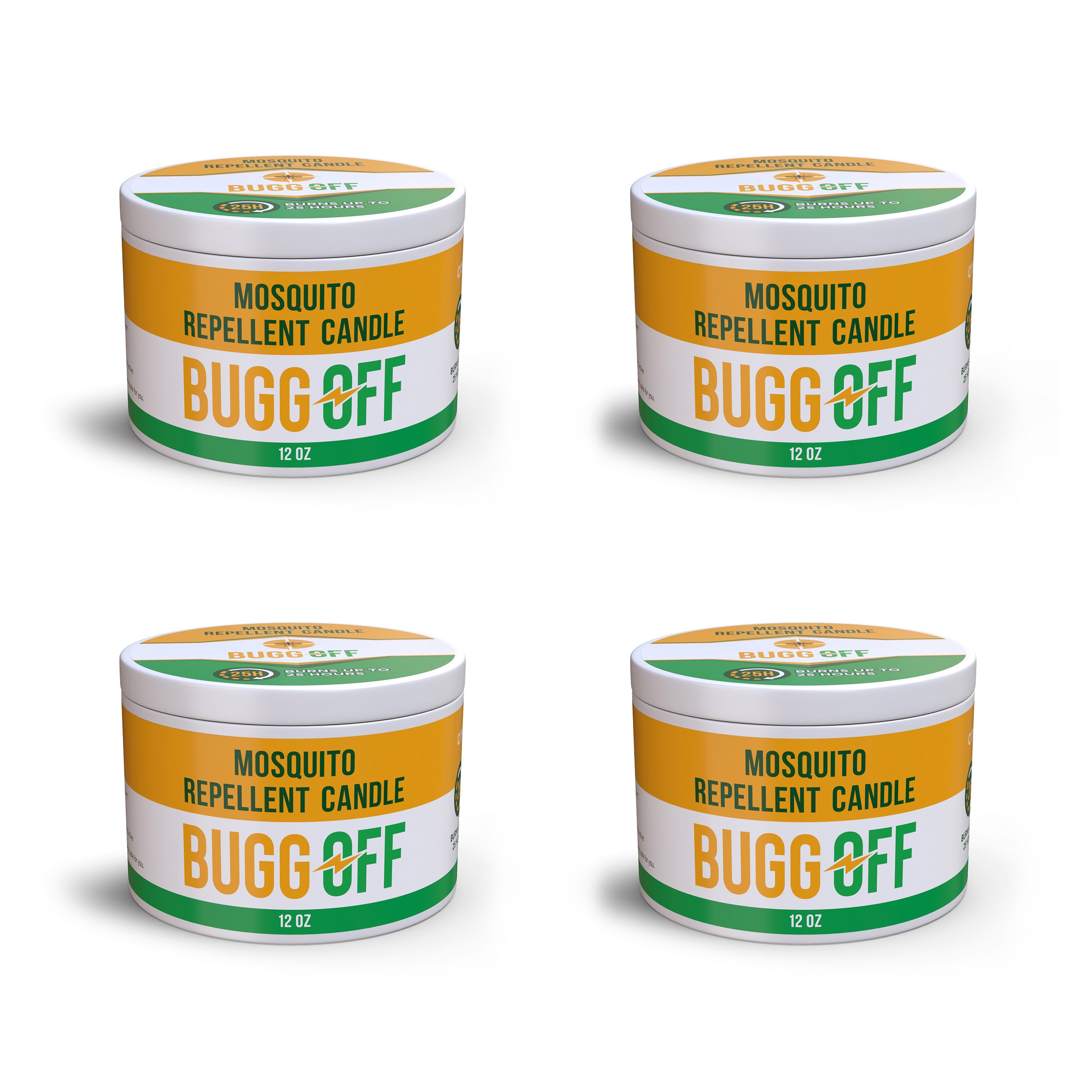 Vela y lata repelente de mosquitos natural y eficaz con citronela (8 oz) 