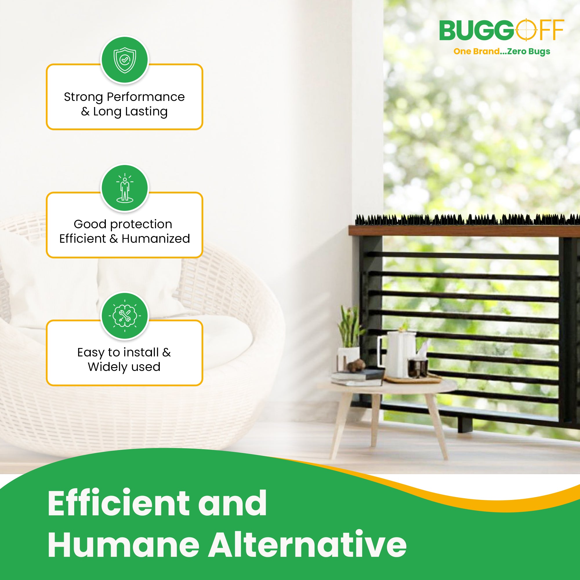 Unique Pattern Plastic Bird & Rodent Deterrent Spikes, Humane & effective!